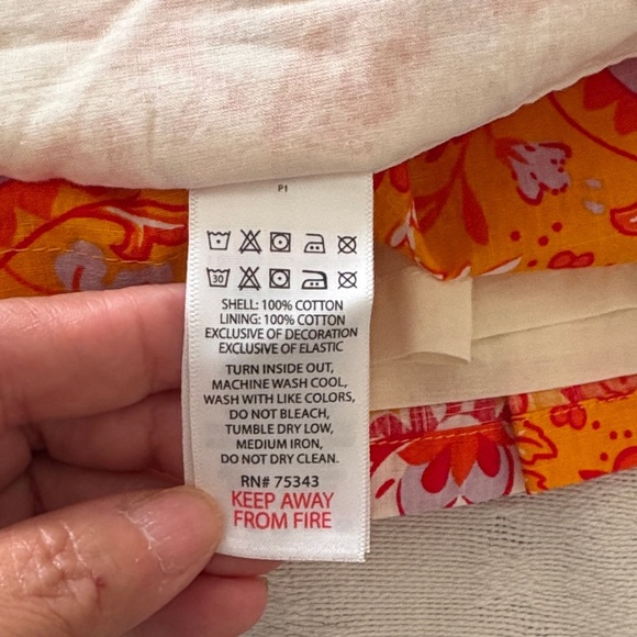 BNWT Boho Style Floral Orange & Red 2pc Set By Haute Hippie “M Top S Bottom” - Picture 10 of 12